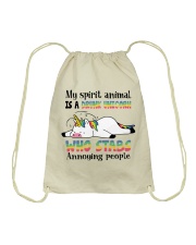 My Spirit Animal Is A Drunk Unicorn Drawstring Bag tile