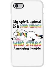 My Spirit Animal Is A Drunk Unicorn Phone Case tile