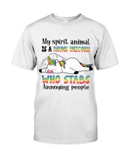 My Spirit Animal Is A Drunk Unicorn Classic T-Shirt front
