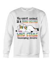 My Spirit Animal Is A Drunk Unicorn Crewneck Sweatshirt tile
