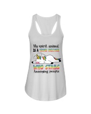 My Spirit Animal Is A Drunk Unicorn Ladies Flowy Tank tile
