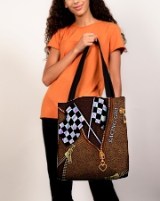 Racing Leather Pattern Print V2 All-over Tote aos-all-over-tote-lifestyle-front-06