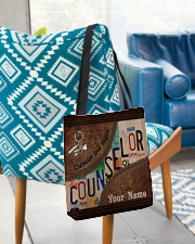 Custom Name Counselor Love Inspire All-over Tote aos-all-over-tote-lifestyle-front-01