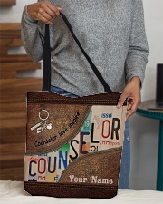 Custom Name Counselor Love Inspire All-over Tote aos-all-over-tote-lifestyle-front-10