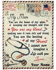 To My Mom Large Fleece Blanket - 60" x 80" front
