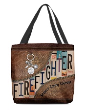 Firefighter Respect Caring Courage All-over Tote back