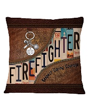 Firefighter Respect Caring Courage Square Pillowcase tile