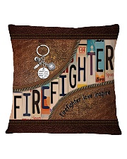 Firefighter love inspire Square Pillowcase tile