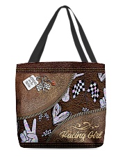 Racing Girl Leather Pattern Print All-over Tote front