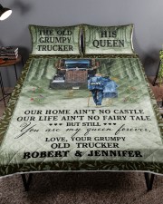 Personalized Trucker My Queen Forever Queen Quilt Bed Set aos-queen-quilt-bed-set-lifestyle-front-01a