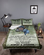 Personalized Trucker My Queen Forever Queen Quilt Bed Set aos-queen-quilt-bed-set-lifestyle-front-02