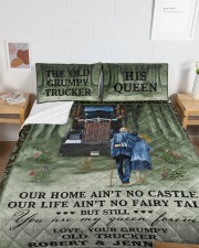 Personalized Trucker My Queen Forever Queen Quilt Bed Set aos-queen-quilt-bed-set-lifestyle-front-05a