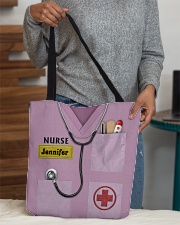 Personalized Nurse Shirt Pink All-over Tote aos-all-over-tote-lifestyle-front-10