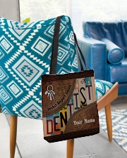 Custom Name Dentist Respect Caring Courage All-over Tote aos-all-over-tote-lifestyle-front-01