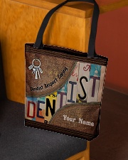Custom Name Dentist Respect Caring Courage All-over Tote aos-all-over-tote-lifestyle-front-02