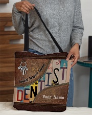 Custom Name Dentist Respect Caring Courage All-over Tote aos-all-over-tote-lifestyle-front-10
