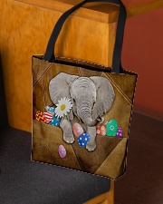 Lovely Elephant Easter Day Leather Pattern Print All-over Tote aos-all-over-tote-lifestyle-front-02
