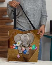 Lovely Elephant Easter Day Leather Pattern Print All-over Tote aos-all-over-tote-lifestyle-front-10