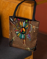 Sign Language Be Kind Flower Bag All-over Tote aos-all-over-tote-lifestyle-front-02