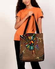 Sign Language Be Kind Flower Bag All-over Tote aos-all-over-tote-lifestyle-front-06