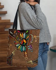 Sign Language Be Kind Flower Bag All-over Tote aos-all-over-tote-lifestyle-front-09