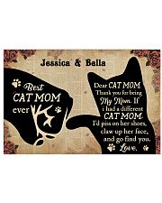 Custom Best Cat Mom Ever Personalized Name 17x11 Poster front