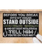 Fishing Jesus Before You Break Into House Doorma Doormat 22.5" x 15" aos-doormat-22-5x15-lifestyle-front-05