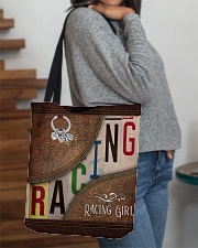 Racing Leather Pattern Print All-over Tote aos-all-over-tote-lifestyle-front-09