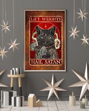 Lift Weights Hail Satan 11x17 Poster lifestyle-holiday-poster-1