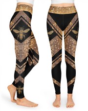 Queen Bee Honey Comb Pattern High Waist Leggings front