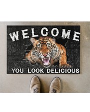 Tiger You Look Delicious Door Mat Doormat 22.5" x 15" aos-doormat-22-5x15-lifestyle-front-04