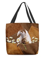 White Dragon Leather Pattern Print All-over Tote front