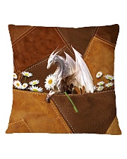 White Dragon Leather Pattern Print Square Pillowcase tile