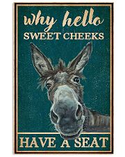 Retro Teal Why Hello Sweet Cheeks Donkey 11x17 Poster front