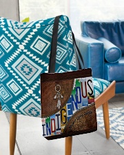 Indigenous leather pattern print All-over Tote aos-all-over-tote-lifestyle-front-01