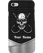 Custom Metal Fishing Skull Personalized Name Phone Case i-phone-8-case