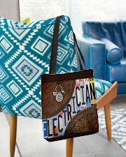 Electrician Leather pattern print All-over Tote aos-all-over-tote-lifestyle-front-01