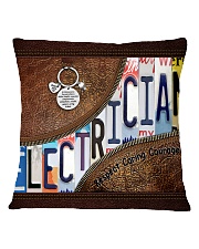 Electrician Leather pattern print Square Pillowcase tile