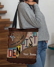 Custom Name Dentist Love Inspire All-over Tote aos-all-over-tote-lifestyle-front-09
