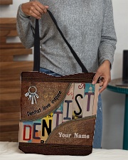 Custom Name Dentist Love Inspire All-over Tote aos-all-over-tote-lifestyle-front-10