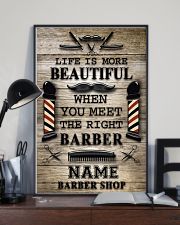 Personalized Barber Life Is More Beautiful 11x17 Poster lifestyle-poster-2