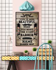 Personalized Barber Life Is More Beautiful 11x17 Poster lifestyle-poster-6