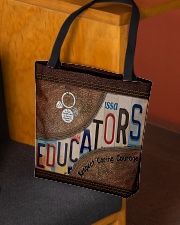 Educators Leather pattern print All-over Tote aos-all-over-tote-lifestyle-front-02