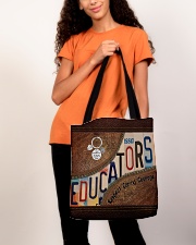 Educators Leather pattern print All-over Tote aos-all-over-tote-lifestyle-front-06
