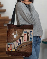 Educators Leather pattern print All-over Tote aos-all-over-tote-lifestyle-front-09