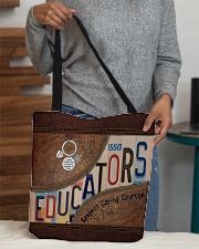 Educators Leather pattern print All-over Tote aos-all-over-tote-lifestyle-front-10