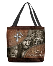 Jesus Faith Over Fear All-over Tote front