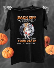 Staffordshire Terrier Back Off Classic T-Shirt custom-t-shirts-classic-lifestyle-front-318