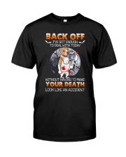 Staffordshire Terrier Back Off Premium Fit Mens Tee tile