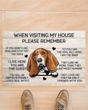 Basset Hound I Keep Doormat 22.5" x 15" aos-doormat-22-5x15-lifestyle-front-02